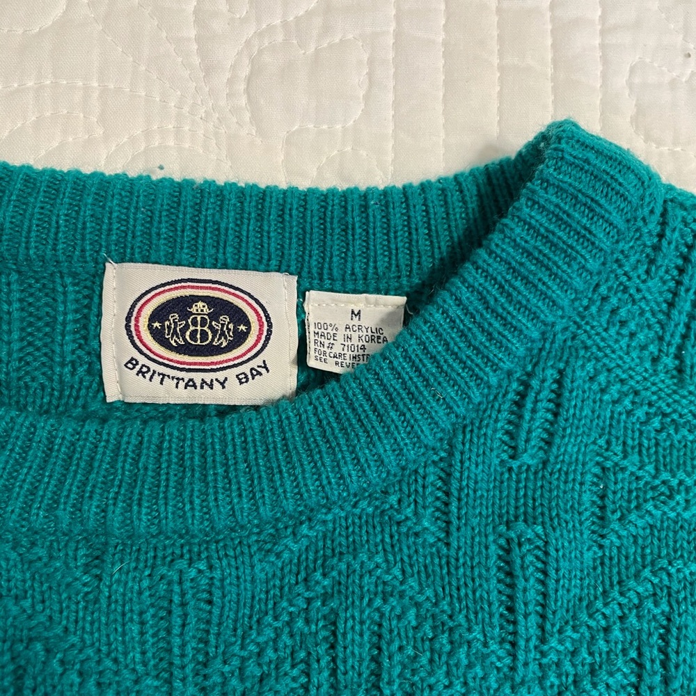 Teal Vintage Sweater - M